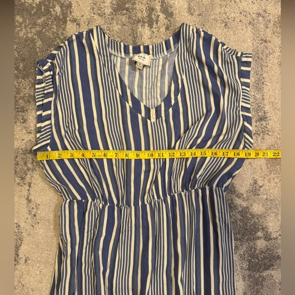 ECI Navy and White Striped Maxi Dress - Picture 5 of 7